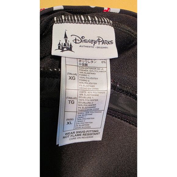 Disney Park Resort Minnie Mouse Black‎ Red Polka Dot One Piece Swimsuit Size XL - Picture 4 of 5